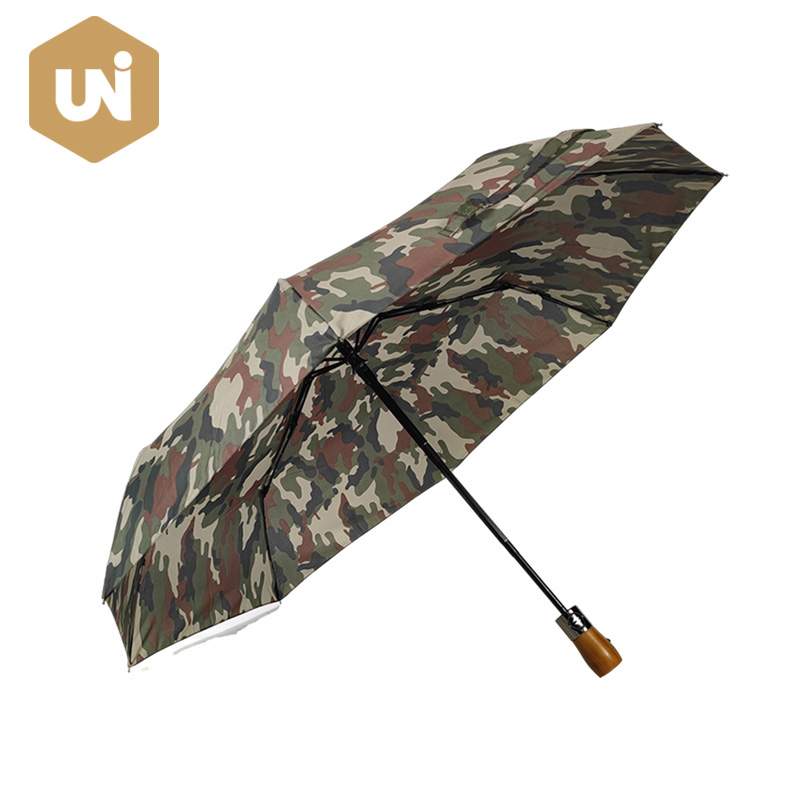 Camouflage Gent Folding Auto Open And Close Umbrella