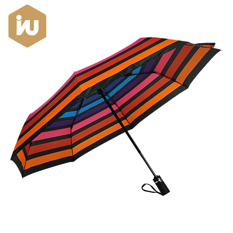 Folding Auto Open And Auto Close Rainbow Umbrella